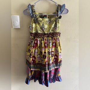 Matilda Jane Yellow and Purple Floral Dress character counts cottage core